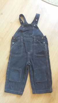 Sztruksowe spodnie ogrodniczki BabyGap 12-18m