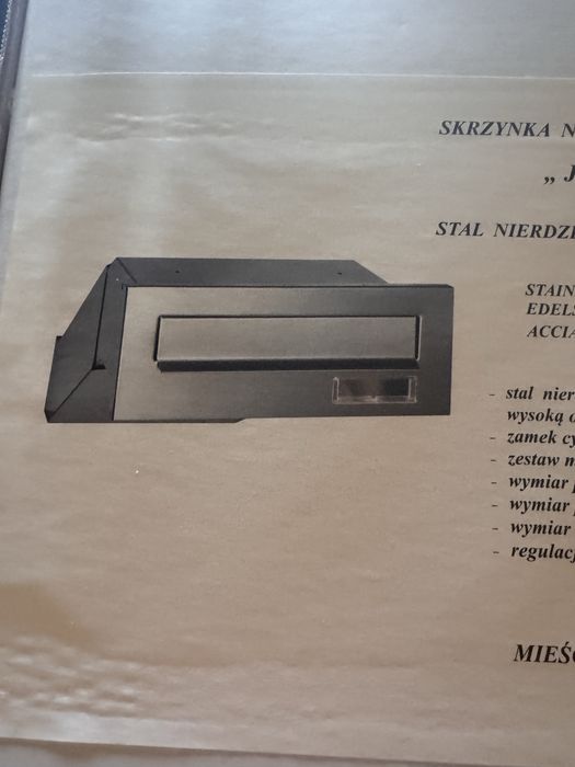 Skrzynka na listy do wmurowania
