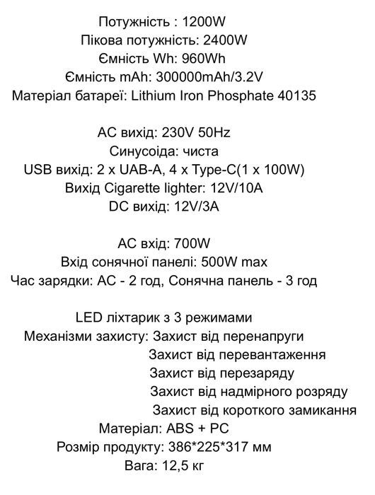 Зарядная станция портативная Choetech