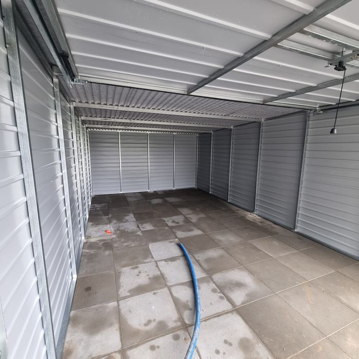 Garaż blaszany 3.5x6m solidna konstrukcja profil zamknięty ocynkowany