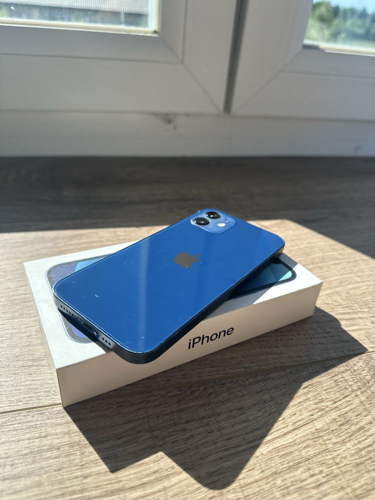 Iphone 12 64gb niebieski + pełny zestaw