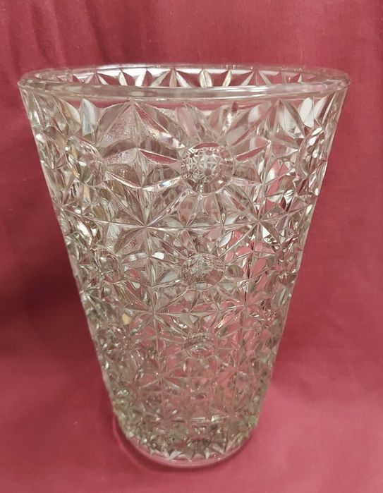 Wazon stare szkło prasowane