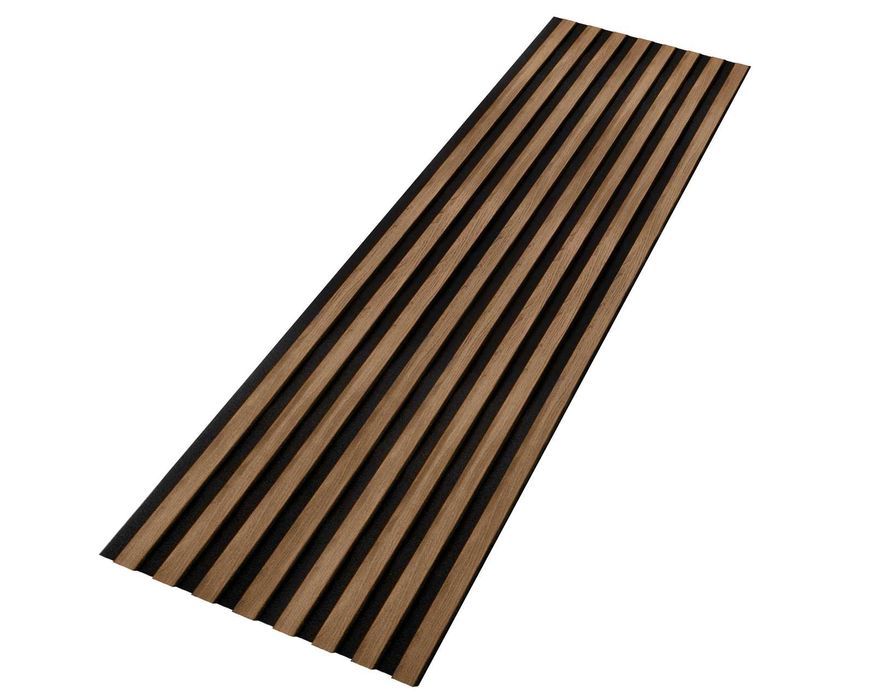 Lamele ścienne na czarnym filcu 260cm x 54 cm Dąb, Orzech i inne