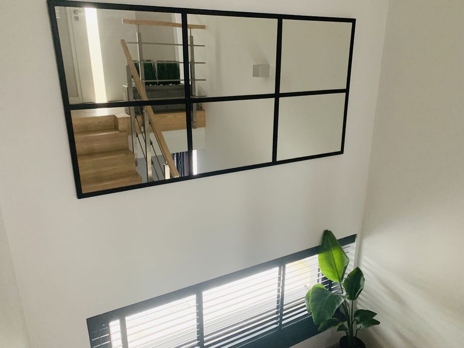 Lustro loft 150x75 cm metal lustro loftowe duże od ręki