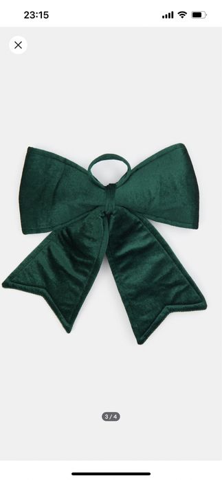 Бант на ялинку прикраса велюрова оксамит іграшка на ялинку