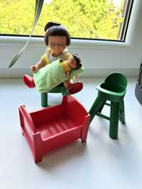 Klocki Lego duplo unikat Dolls duża lalka mama bobas łóżko krzesełko