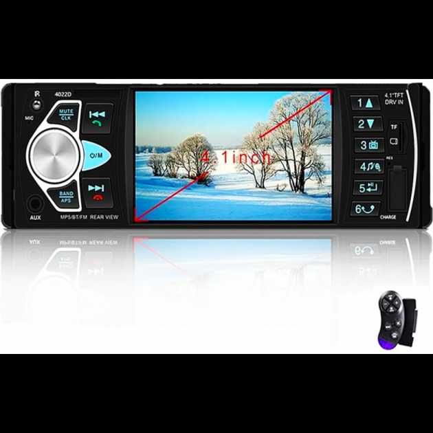 Автомагнітола 1 din ISO з екраном 4.1" дюйма AV-in Bluetooth 4022