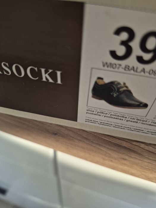 Buty Lasocki 39 półbut niebieskie