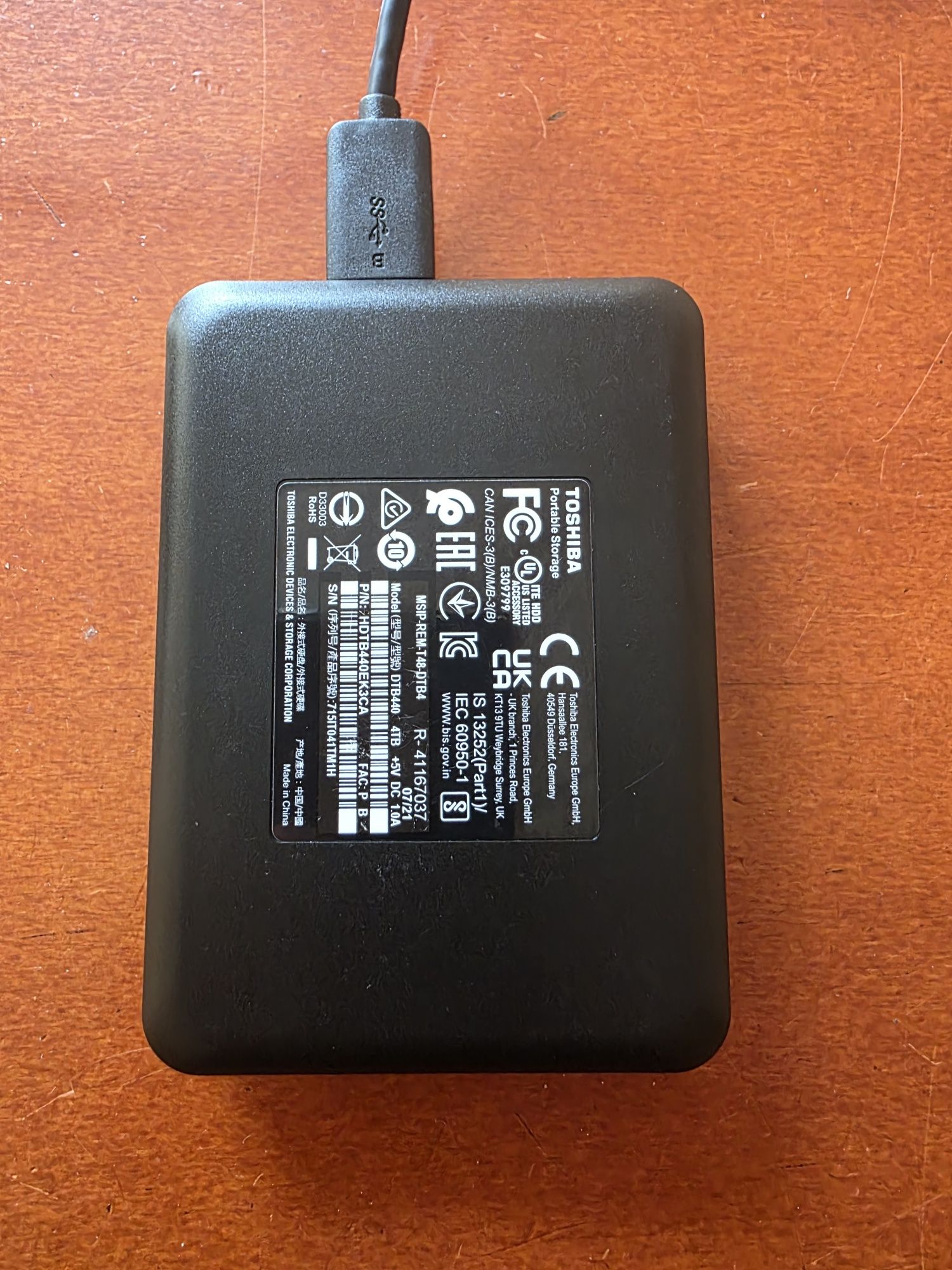 Dysk zewnętrzny USB 4TB Toshiba canvio