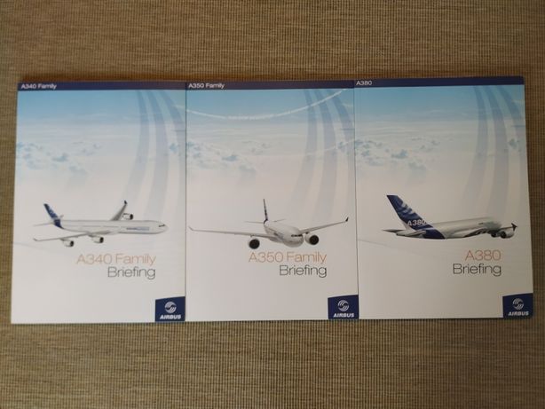Livros de Apresentação dos aviões da Airbus. Edição de 2005
