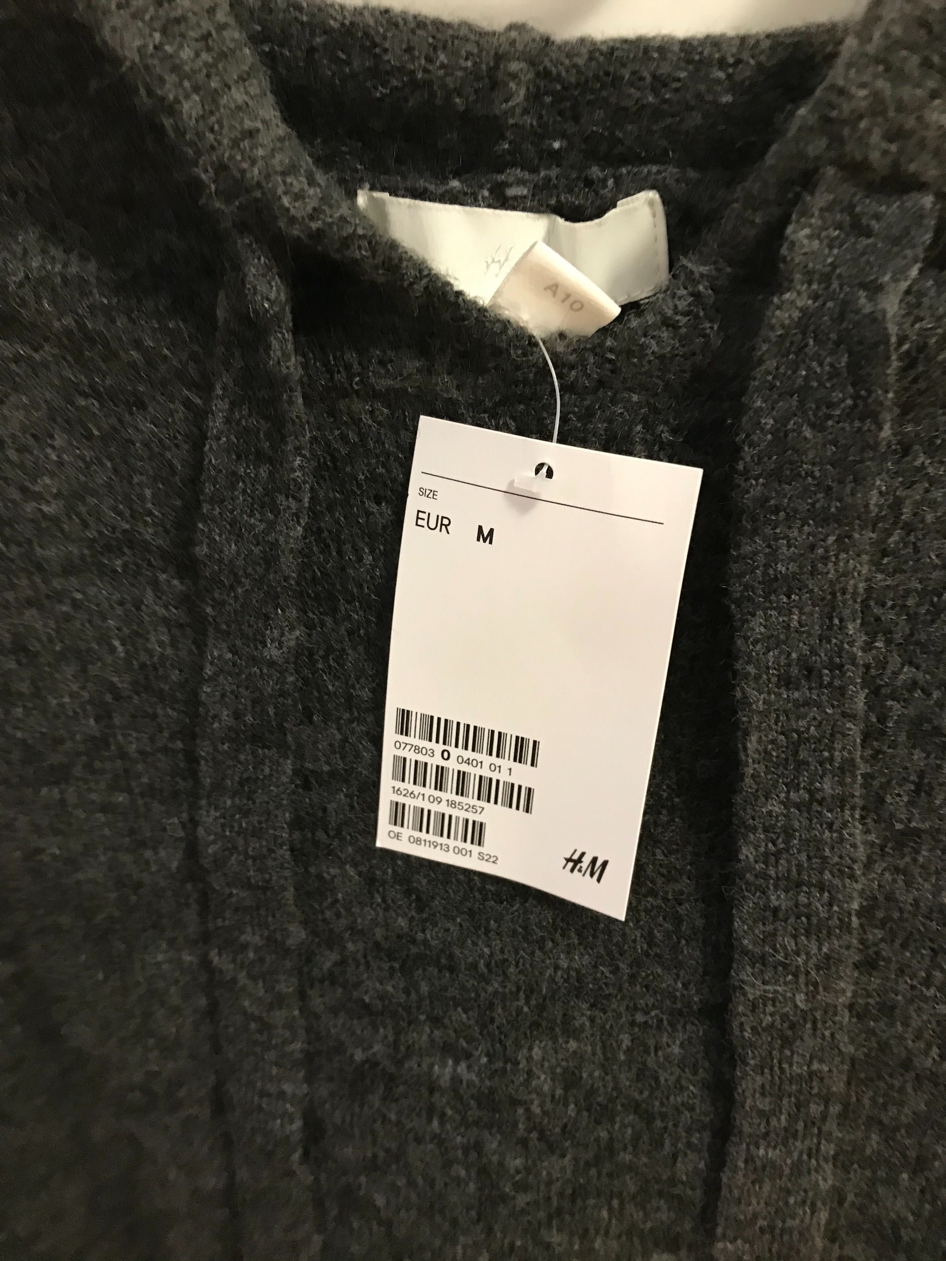 Nowy sweter damski H&M z kapturem-rozmiar M(z wełną)