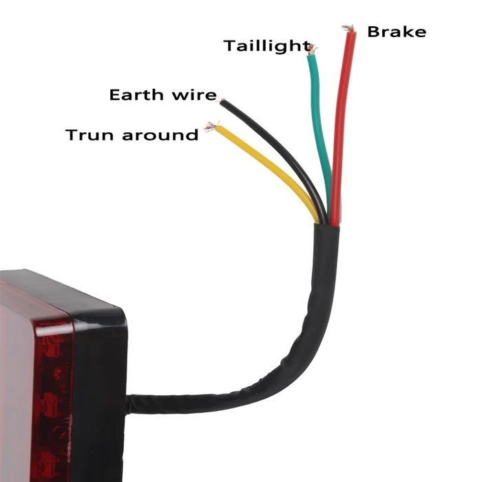 2 x światło tylne na tył do przyczepy naczepy