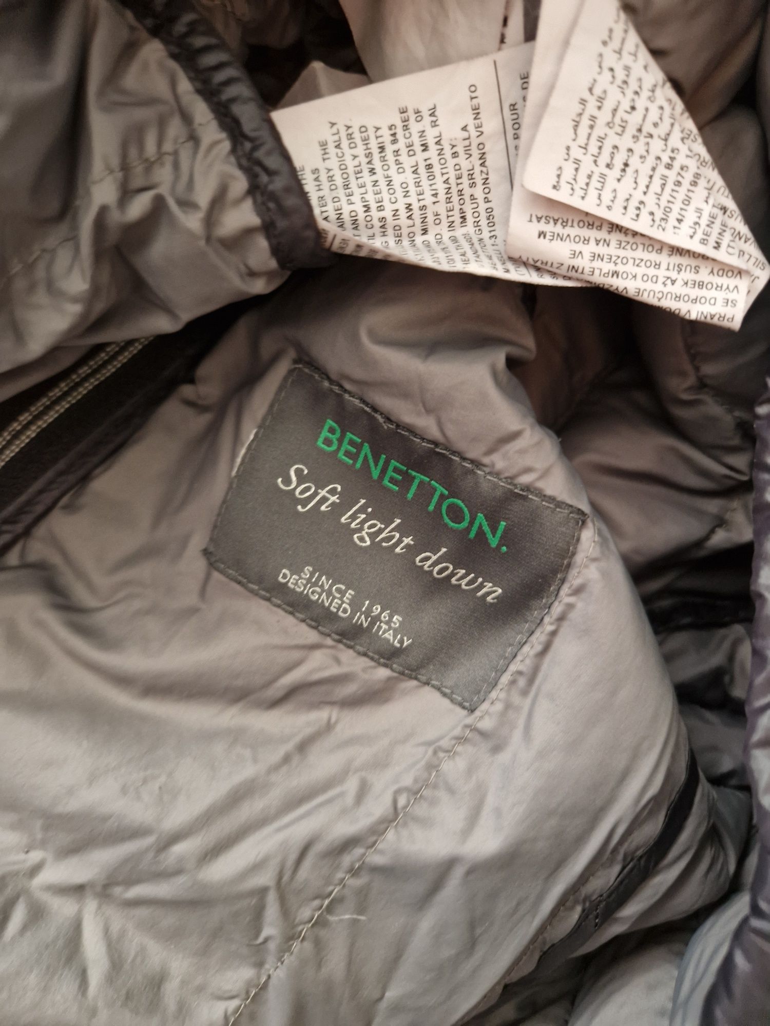 Benetton kurtkta pikowana puchowa ultralight bomberka