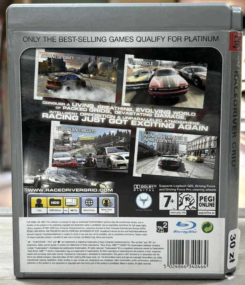 Gra Ps3 RaceDriver Grid