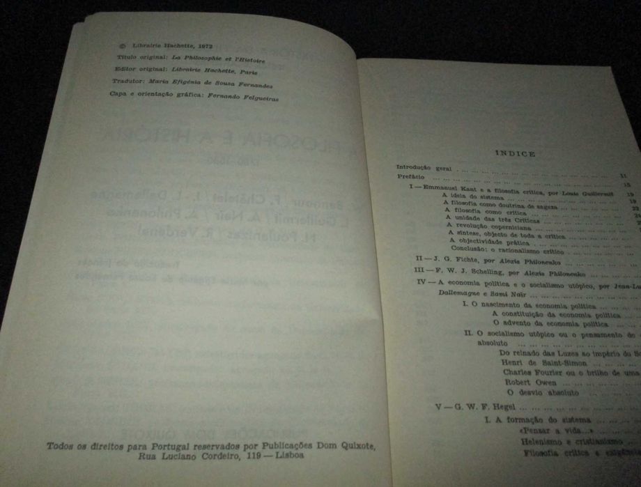 Livro A Filosofia e a História 1780 a 1880 História da Filosofia