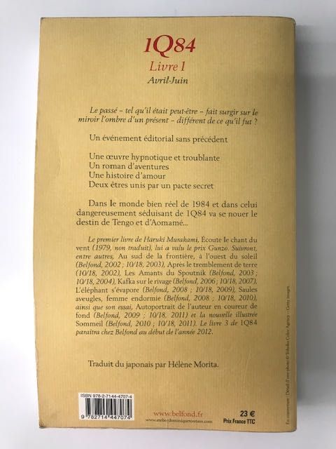 1Q84 Livros 1 e 2 de Haruki Murakami em francês - portes incluídos