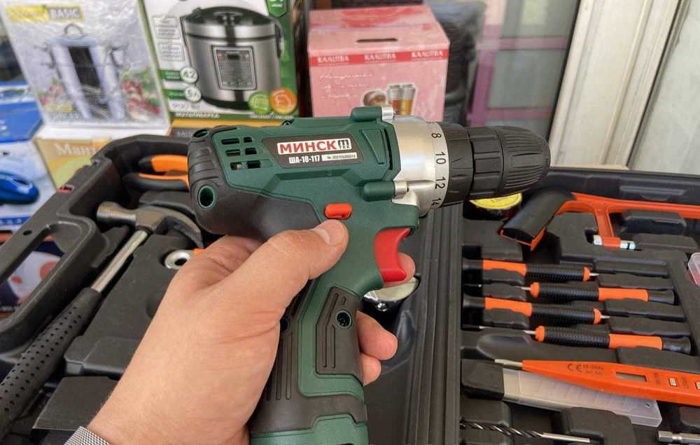 Шуруповерт Минск 18В Кейс 3Ач Большой Набор 2Ак Недорого Новый Продам