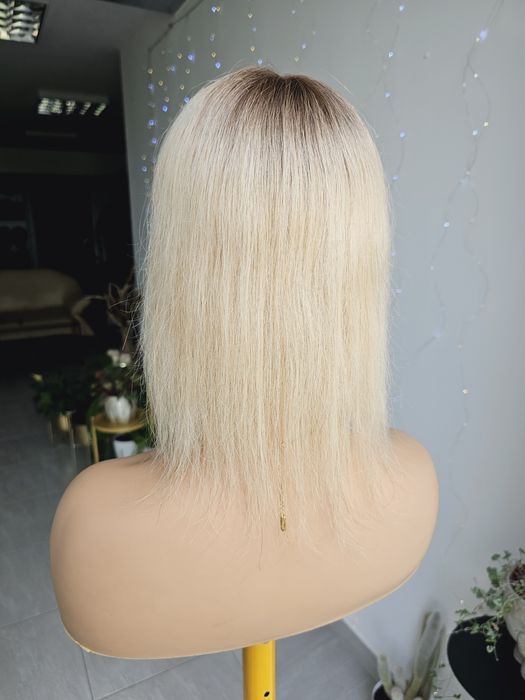 Tupet topper z włosów naturalnych blond z odrostem Asia