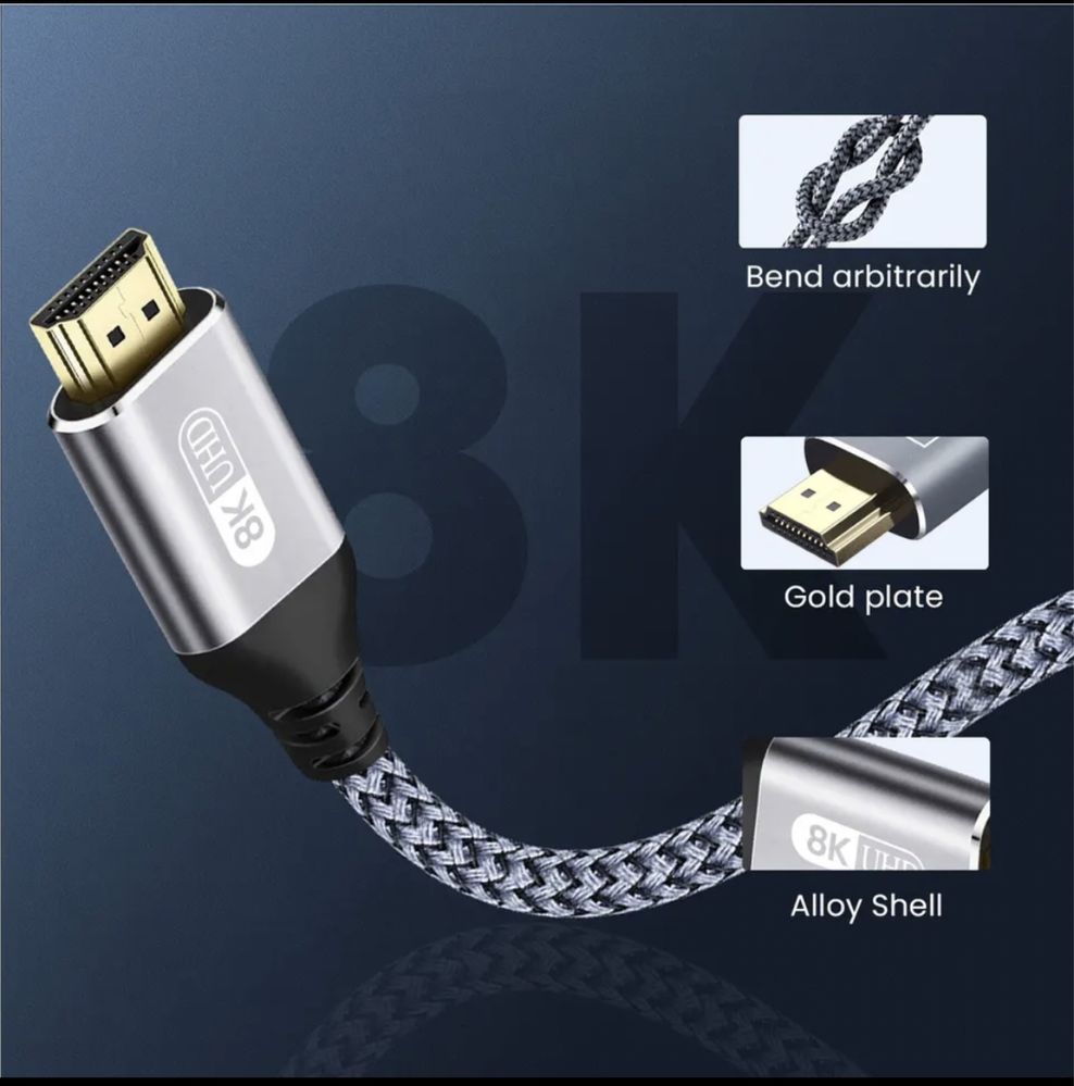 HDMI кабель 4К 8К - 2 м.