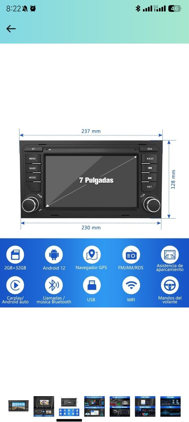 Radio android para carro