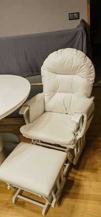 Fotel bujany do karmienia Childhome biały/biały