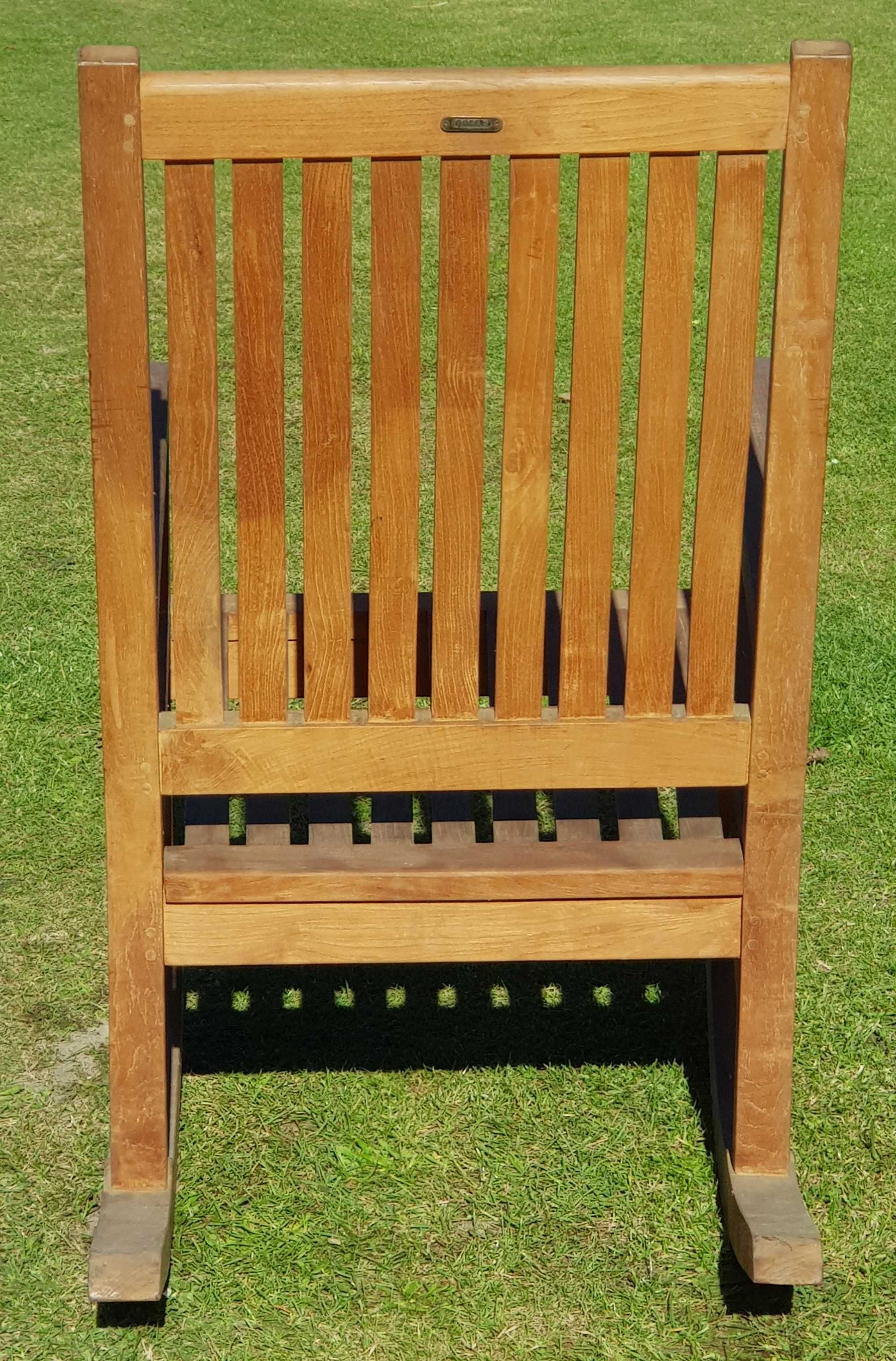 Fotel bujany teak, tarasowy, ogrodowy, solidna i stabilna konstrukcja