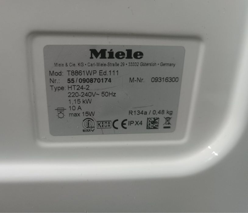 Suszarka z pompą ciepła Miele T 8861 WP Edition 111