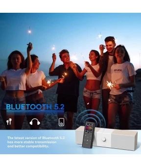 MP3 плеер з Bluetooth 5.2, Вбудований HD динамік, FM-радіо, Диктофон