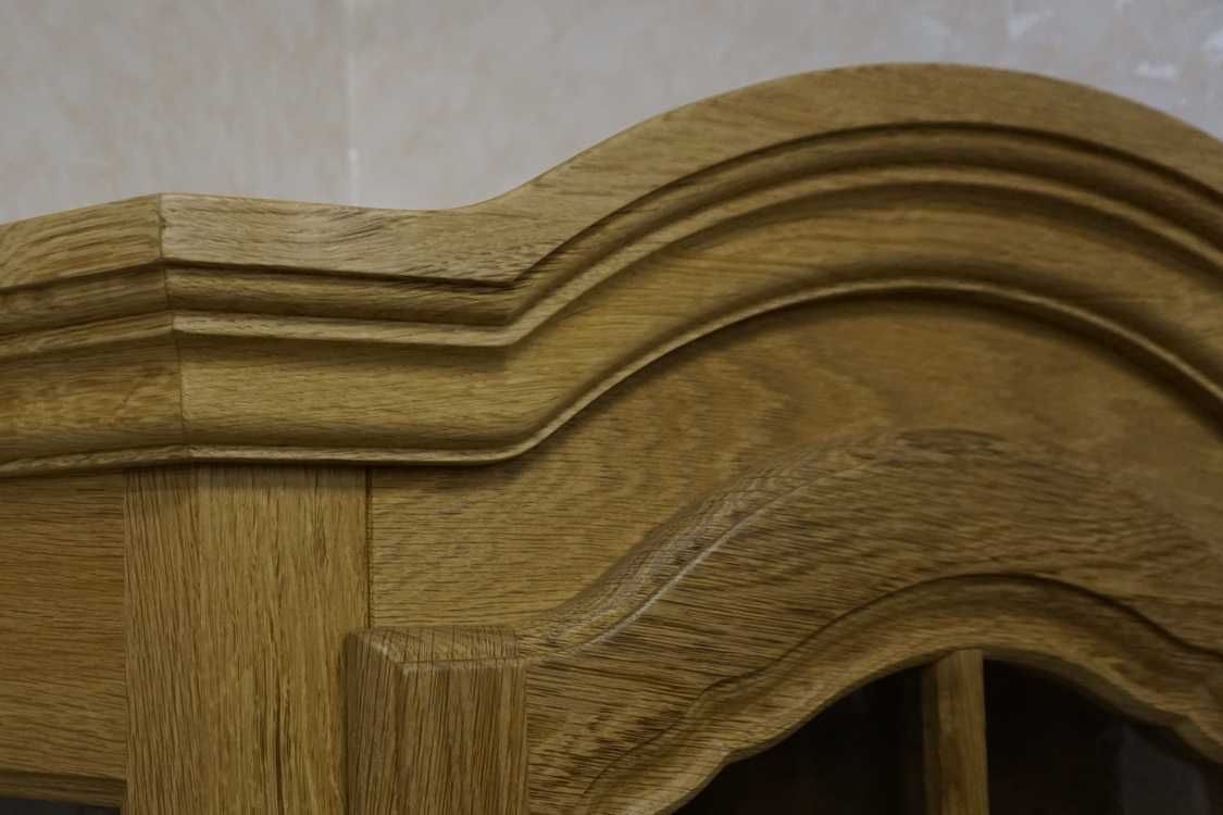 Witryna Narożna Jasny Lity Dąb Dębowa 65/65 cm (p-1214)