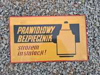 Prawidłowy bezpiecznik stróżem instalacji! Tablica BHP retro prl