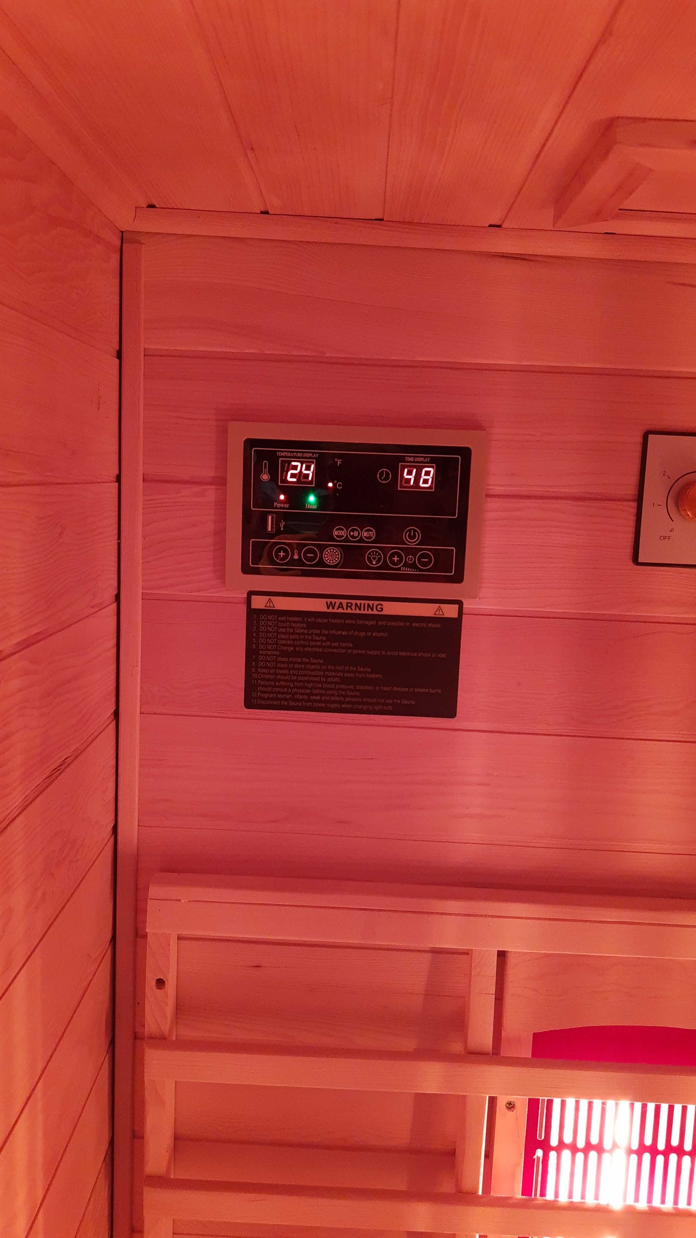 Sauna infrard Roma 1 osobowa promienniki kwarcowe