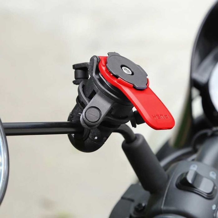 Suporte telemóvel amortecedor universal compatível quad lock moto