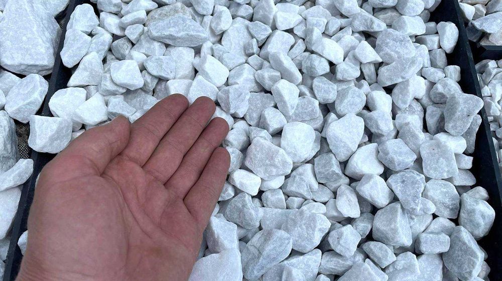 Grys Bianco Carrara 8-21 lub 21-40 szary kamień ozdobny ogrodowy