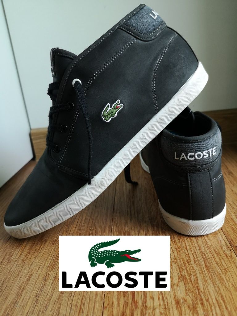 Sneakersy Lacoste Ampthill trampki męskie za kostkę Winter wiązane wys