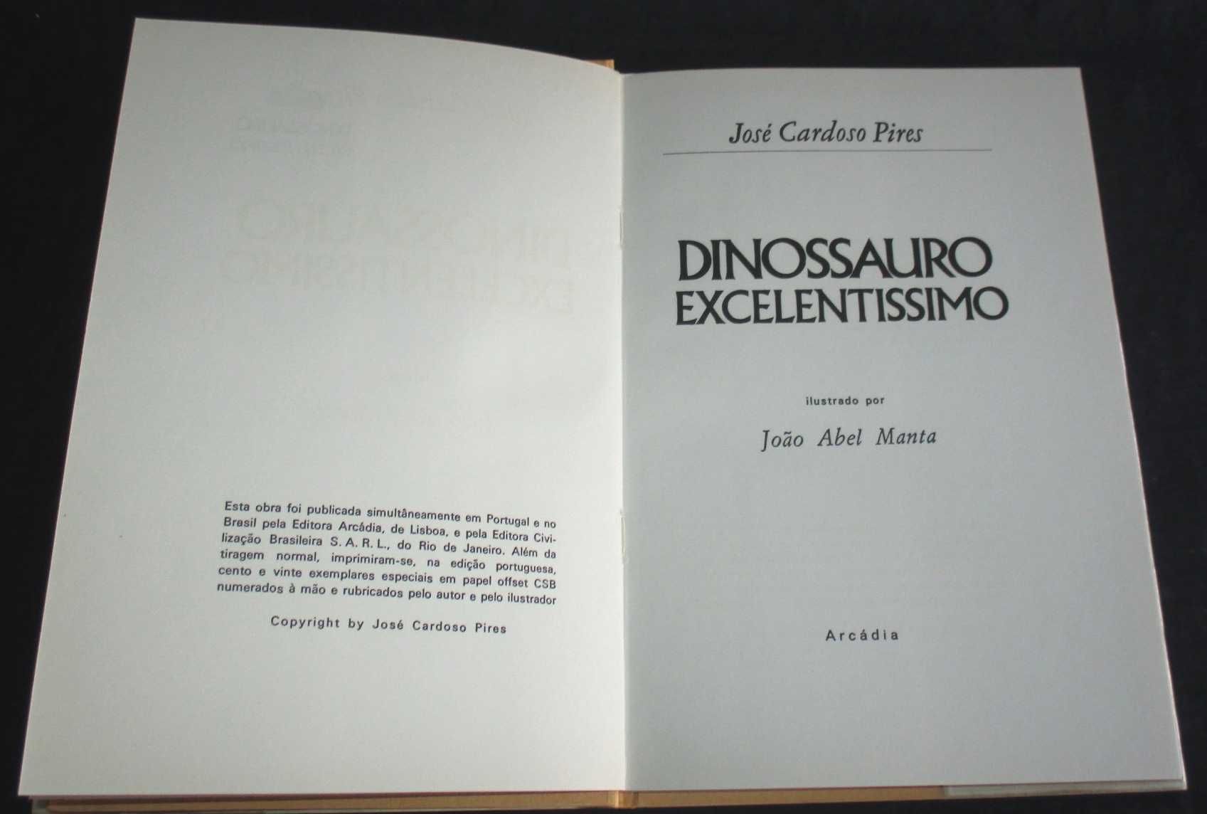 Livro Dinossauro Excelentíssimo José Cardoso Pires