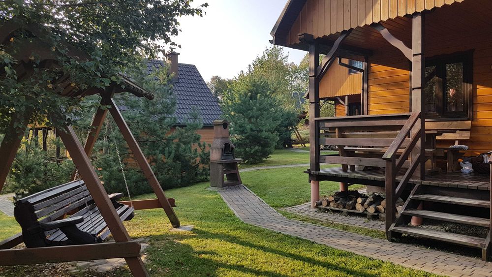 Sylwester w Bieszczadach - drewniany domek z kominkiem
