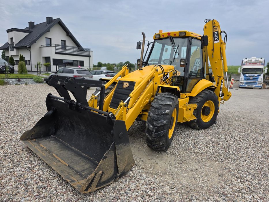 JCB 3CX SUPER Turbo 2xOś skrętna Widły Teleskop 4w1 Powershift 4CX CAT
