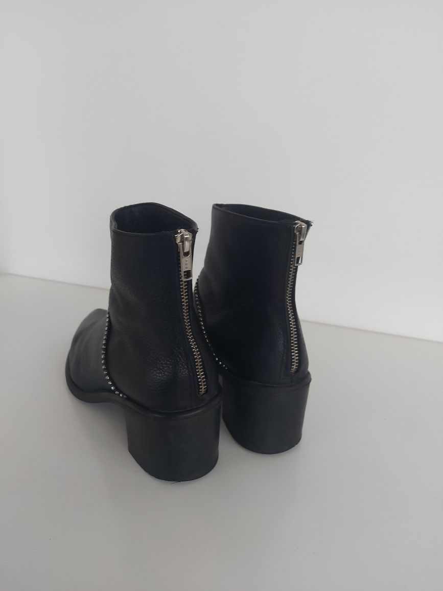 Buty botki skórzane Quazi w rozmiarze 40
