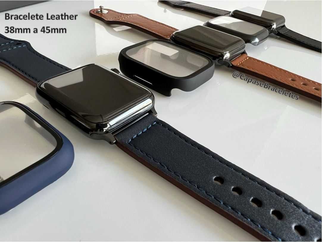 Bracelete em Pele para Apple Watch