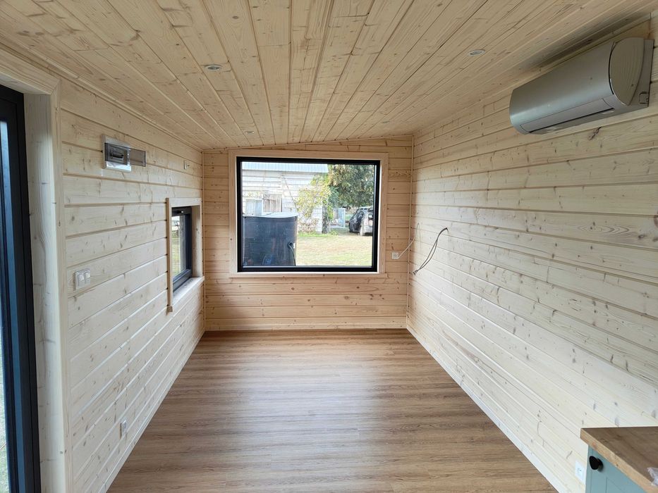Całoroczny Domek mobilny letniskowy 8x3m, Tiny house, Glamping.