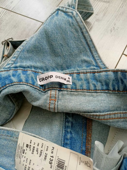 Ogrodniczki damskie niebieskie Cropp 32 / XXS nowe