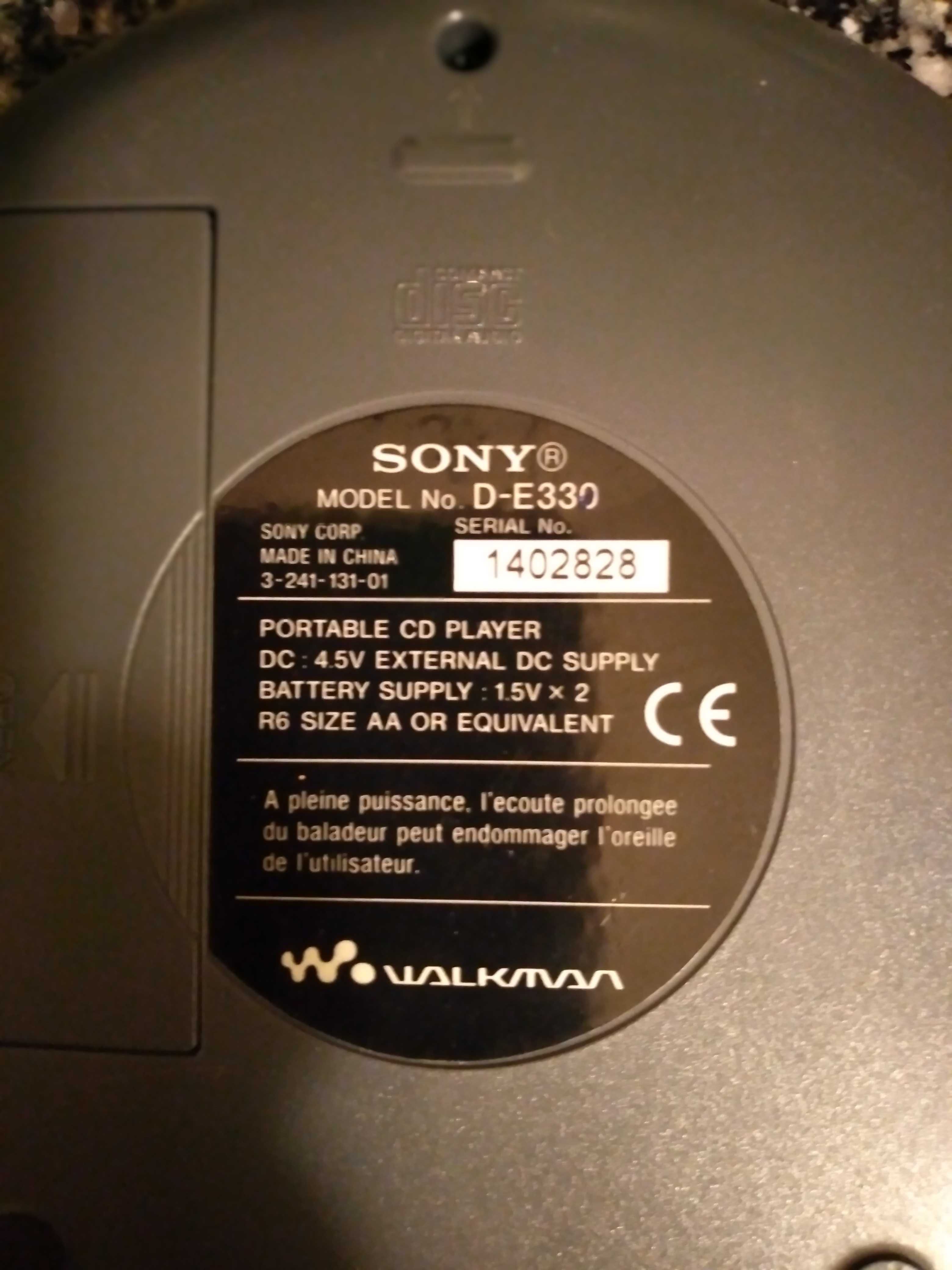 Walkamn CD, Sony, Model D-E330