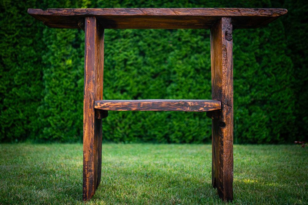 Regał drewniany dębowy stary stan BDB