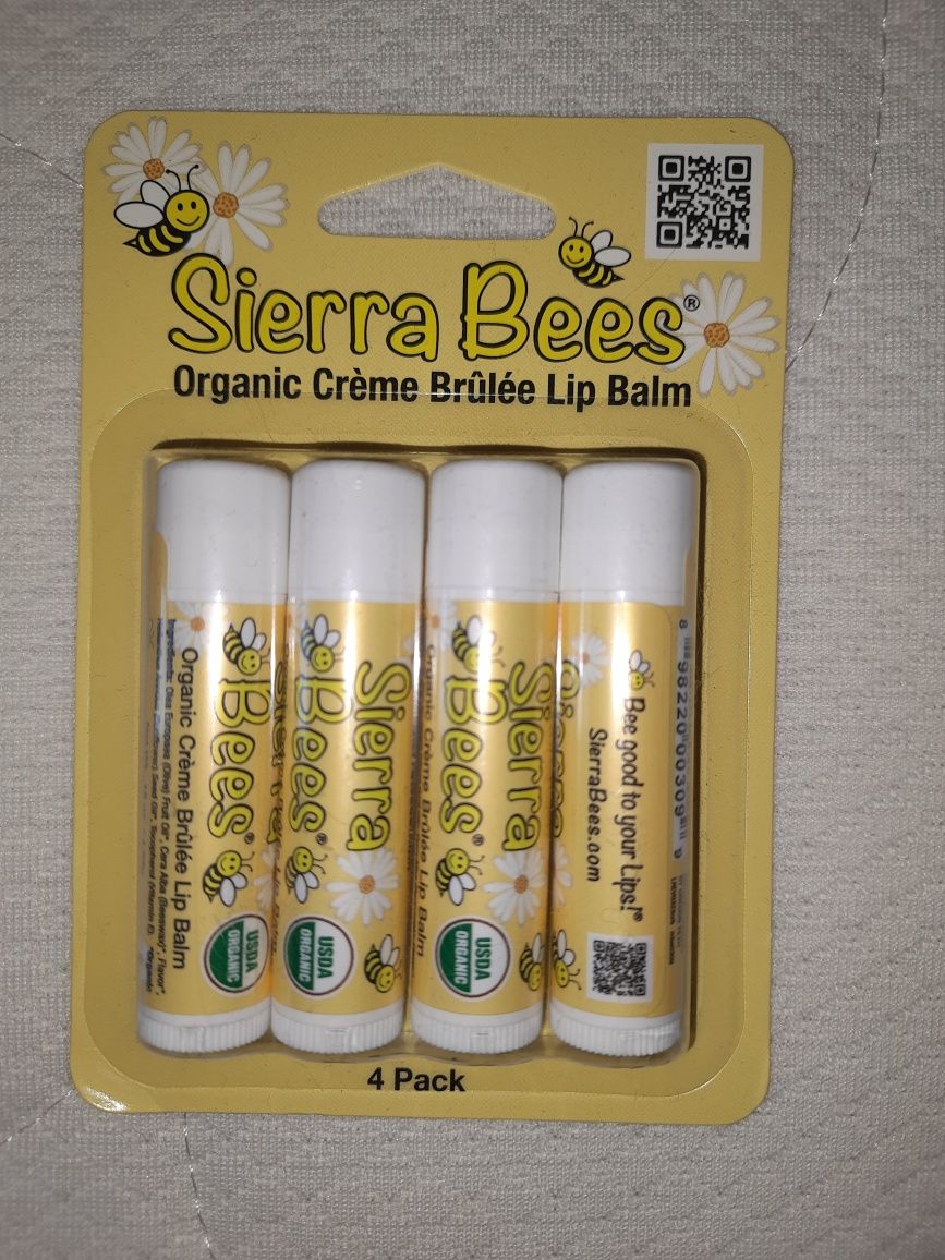 Organic натуральний бальзам для губ без хімії Sierra bees крем-брюле