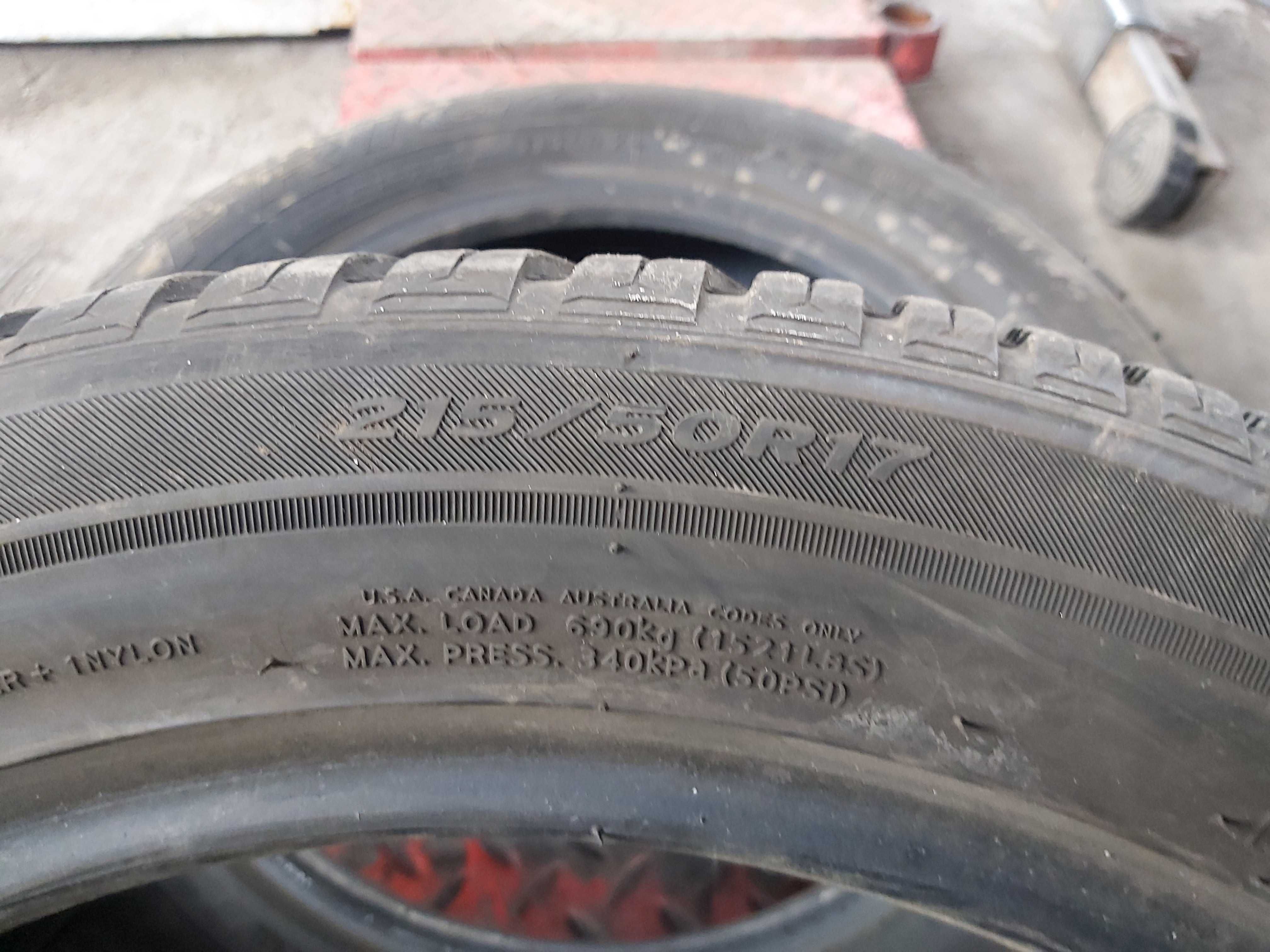 215/50R17 Pojedyncza używana całoroczna opona Hankook