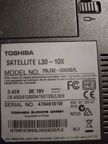 Toshiba satellite l30-10x