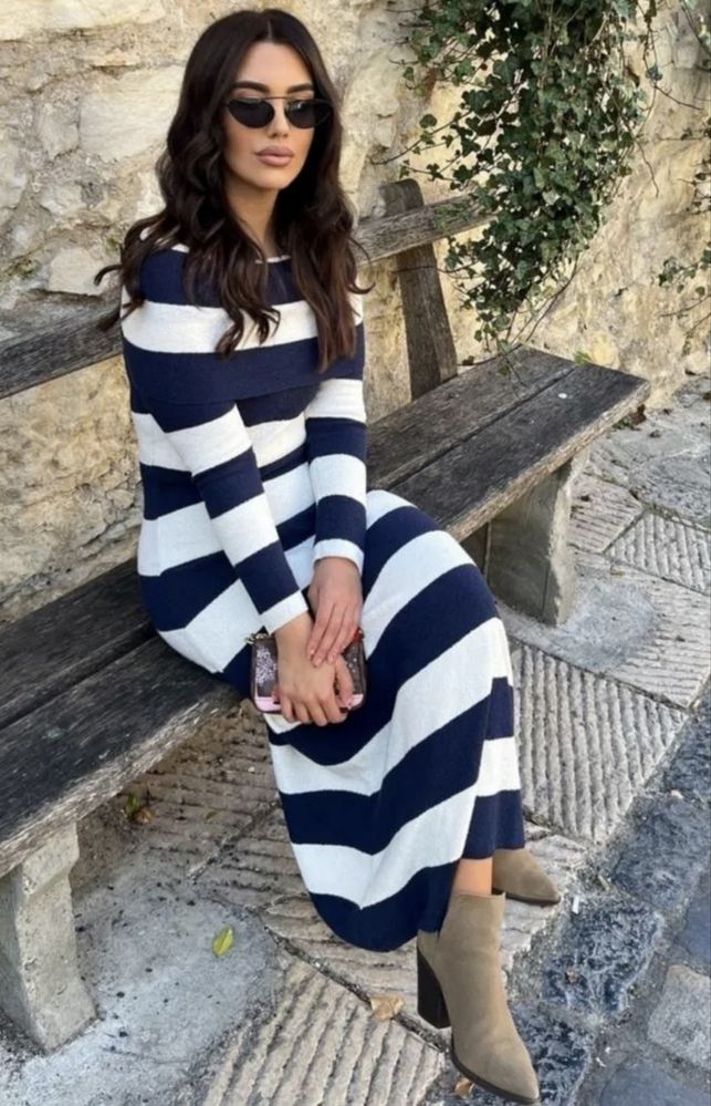 Трикотажное платье zara размер S