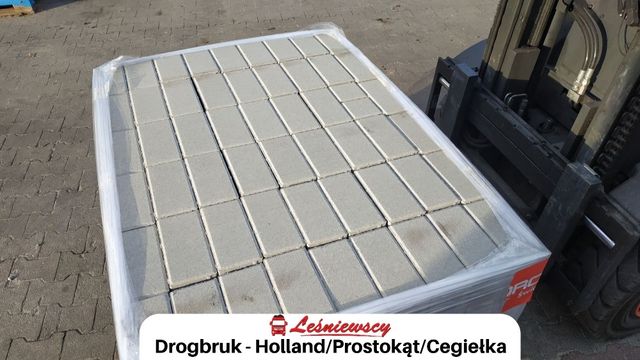 Kostka brukowa DROGBRUK-Holland/Cegiełka/Prostokąt-SZARA-6cm TRANSPORT