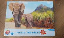 Puzzle 1000 elementów Słonie