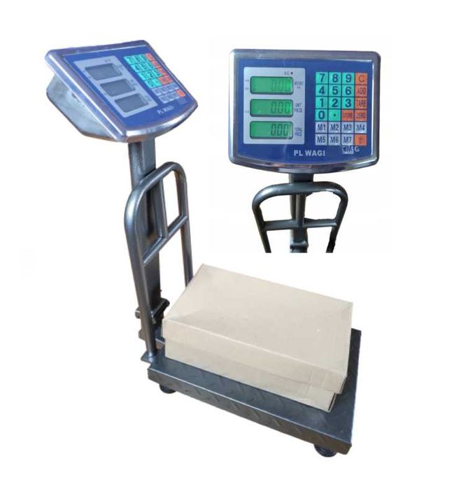 WAGA MAGAZYNOWA elektroniczna LCD 150 kg 30x40cm z oparciem